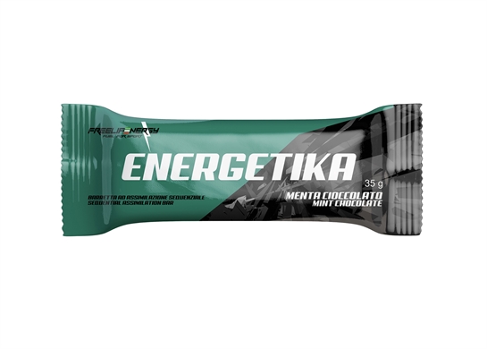 Barretta energetica monodose al gusto menta e cioccolato Barretta energetica monodose al gusto menta e cioccolato